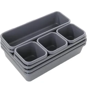 Plastic Storage Box Set 3-Size 8pcs Drawer Organizer