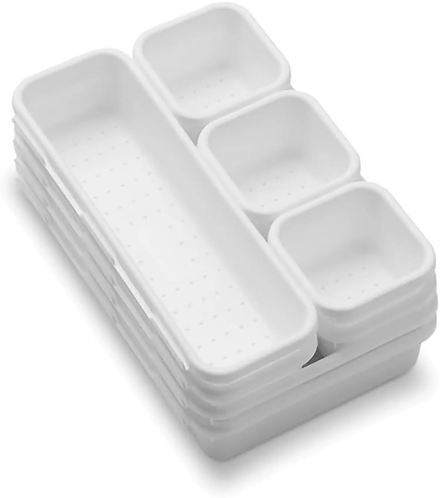 Plastic Storage Box Set 3-Size 8pcs Drawer Organizer