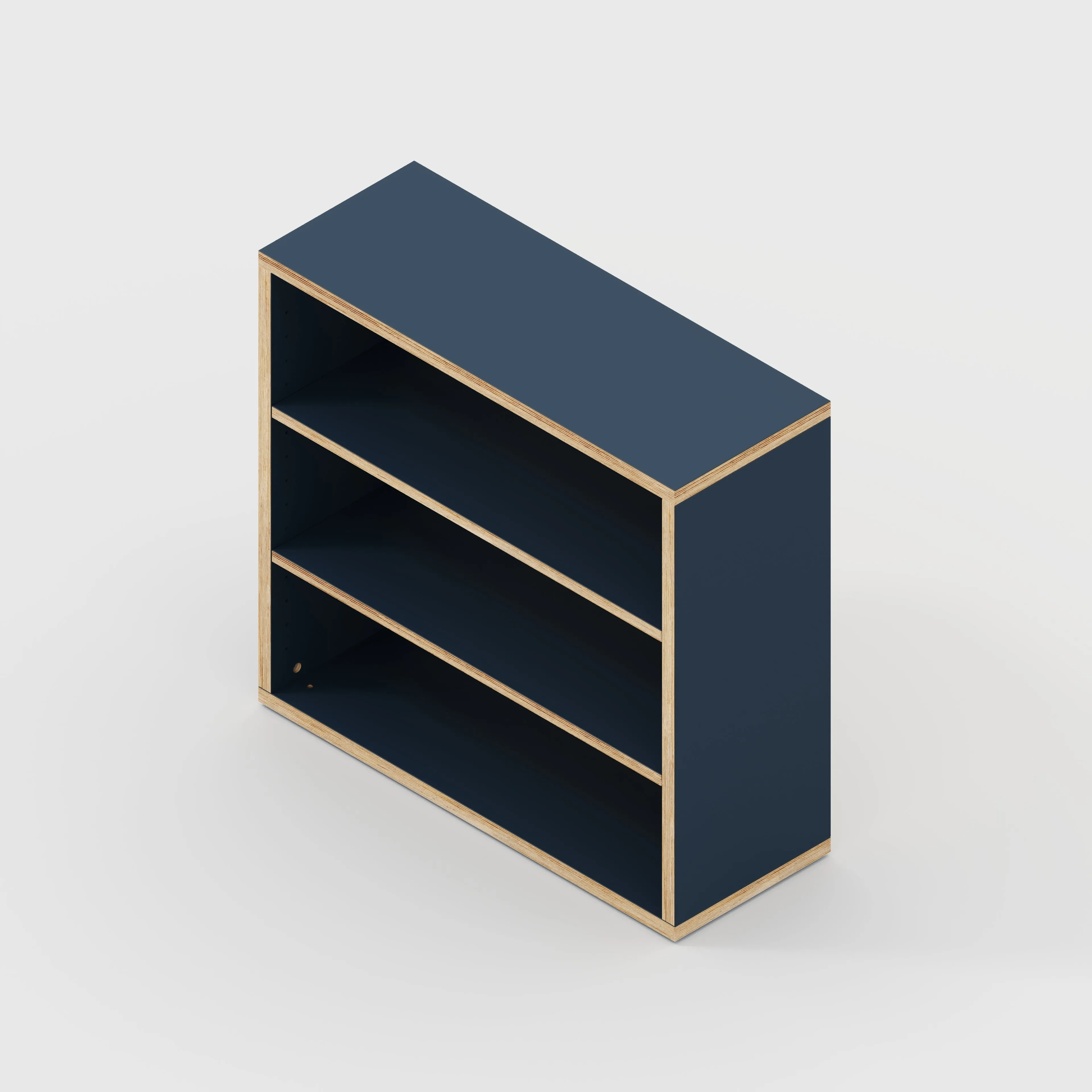 Plywood Bookshelves - Formica Night Sea Blue - 800(w) x 300(d) x 750(h)