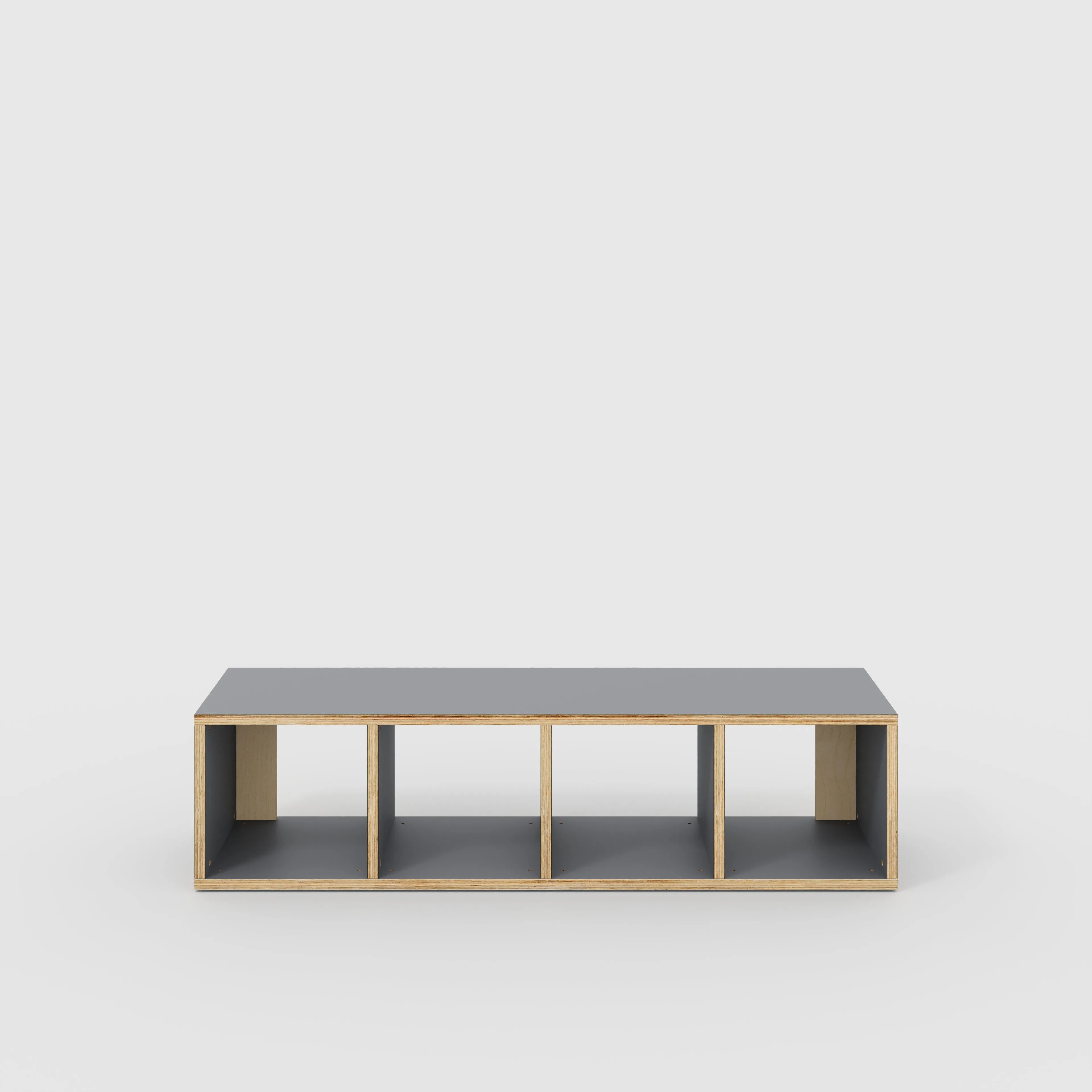 Plywood Open Shelves - Formica Tornado Grey - 1600(w) x 400(d) x 400(h)