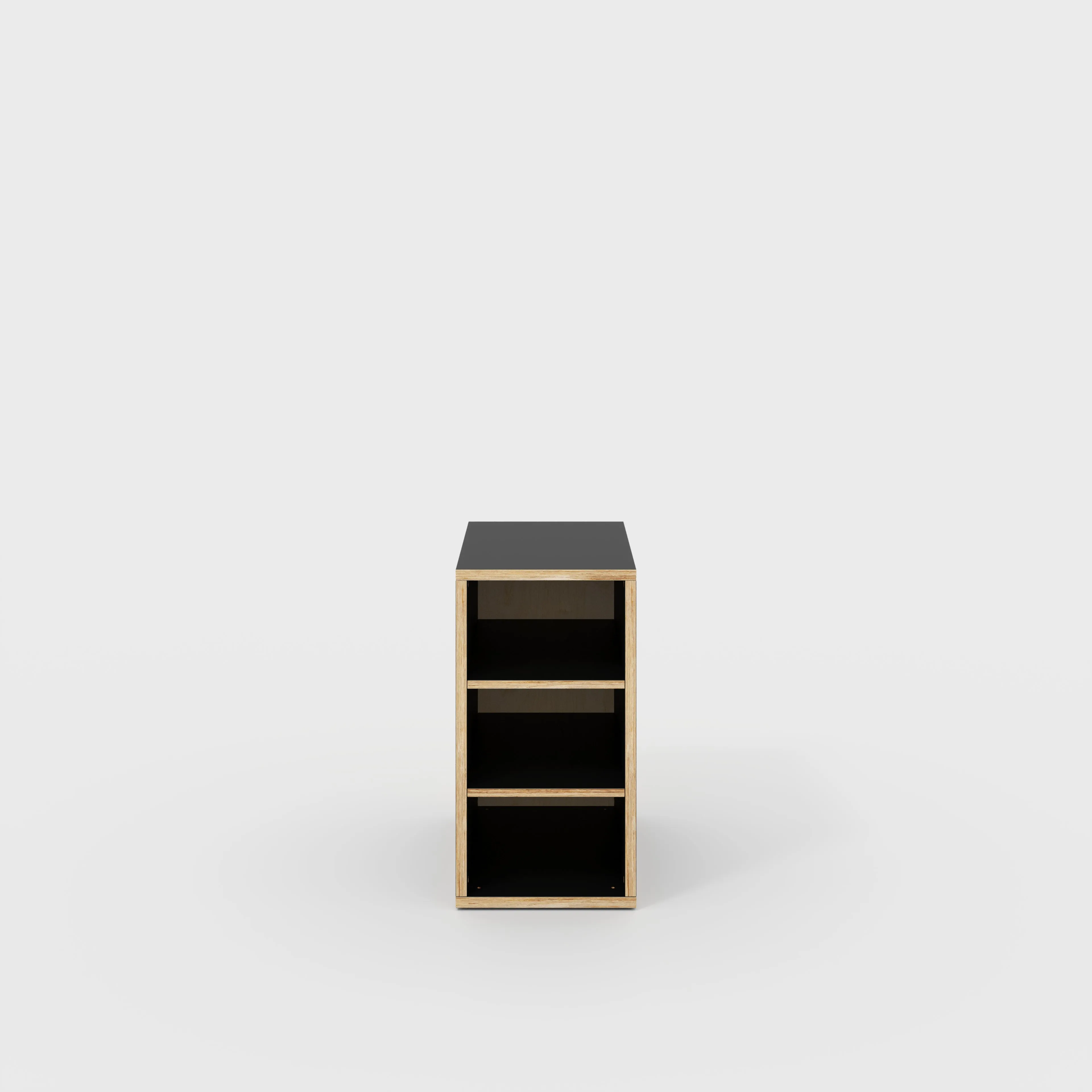 Plywood Storage with Shelves - Formica Diamond Black - 400(w) x 600(d) x 750(h)