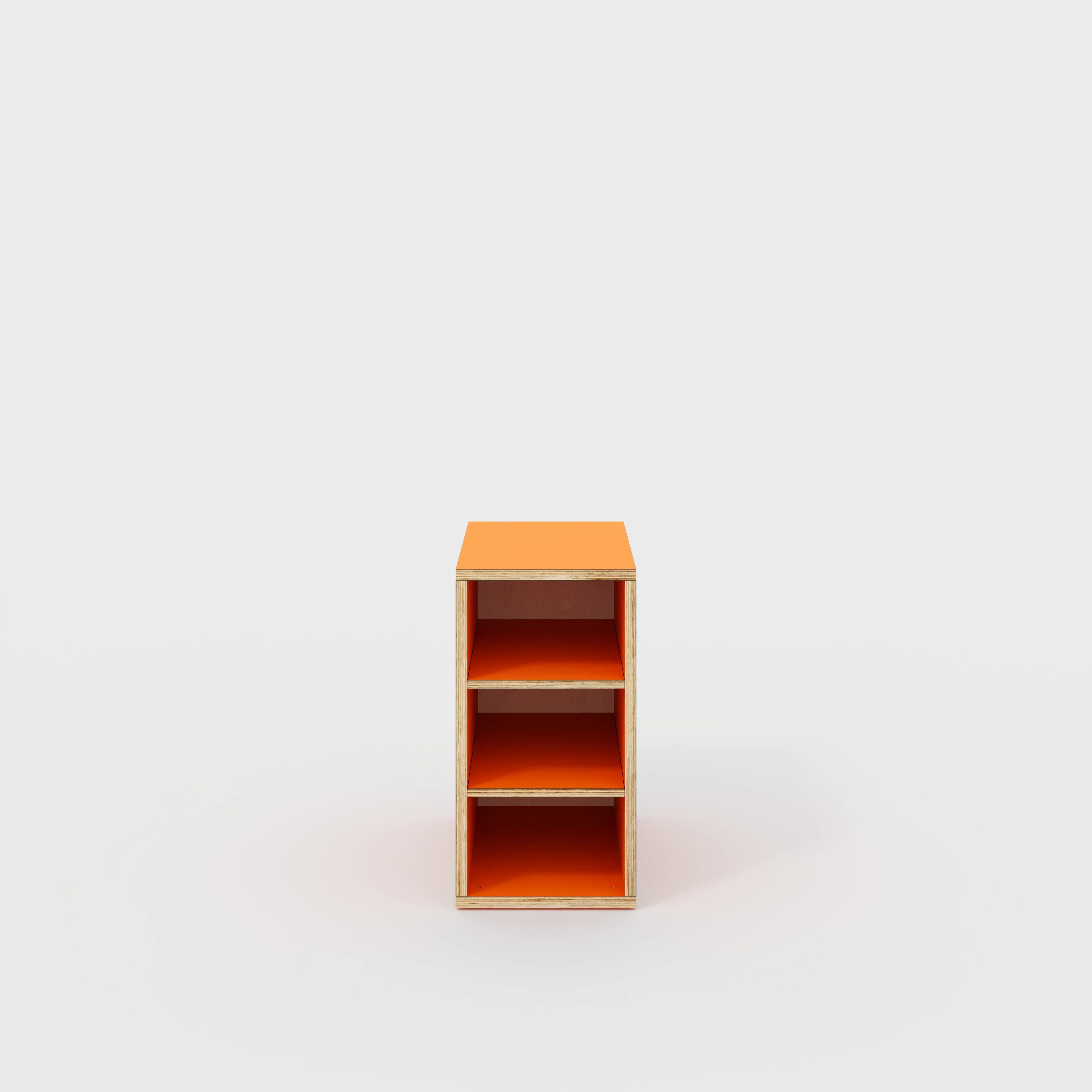 Plywood Storage with Shelves - Formica Levante Orange - 400(w) x 600(d) x 750(h)
