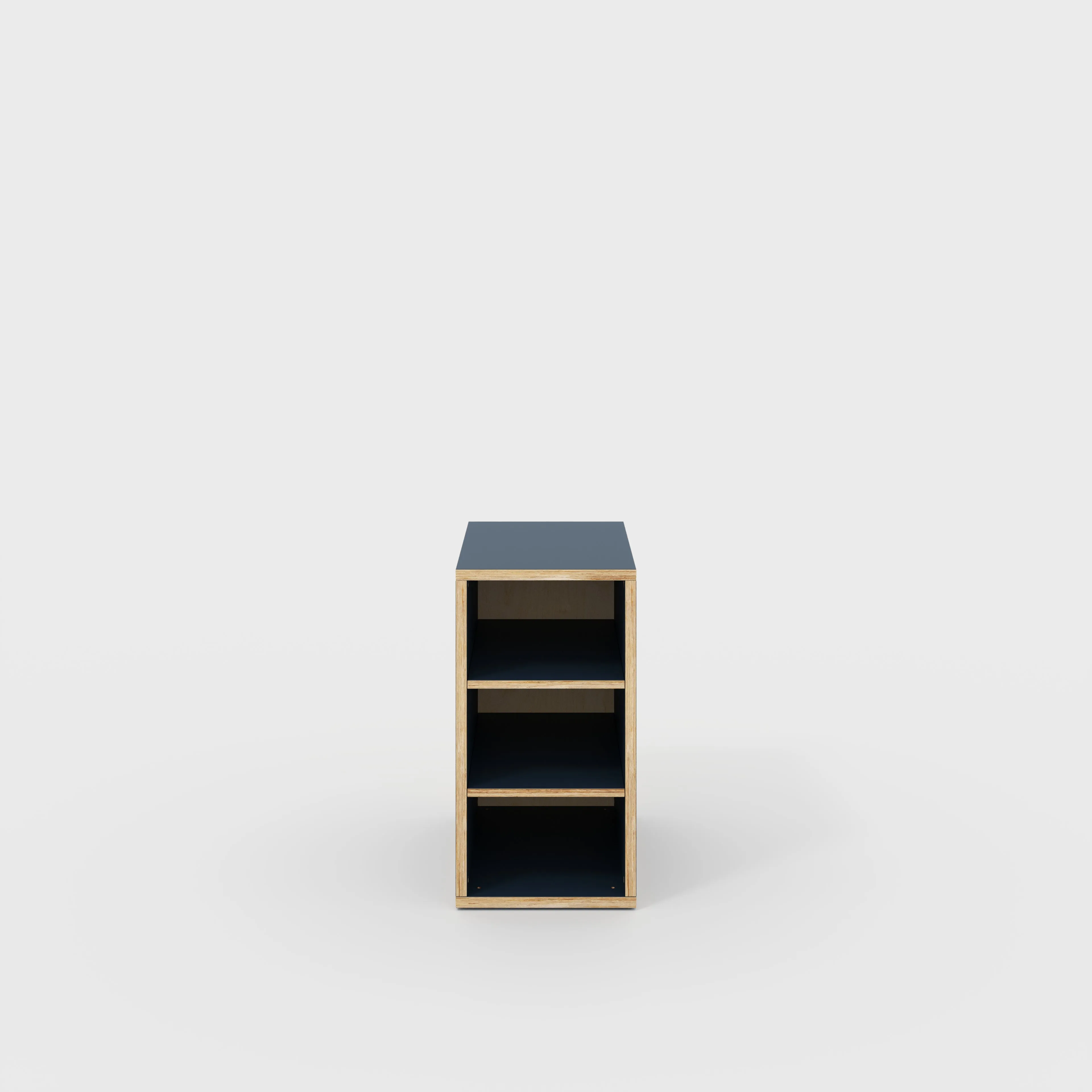 Plywood Storage with Shelves - Formica Night Sea Blue - 400(w) x 600(d) x 750(h)