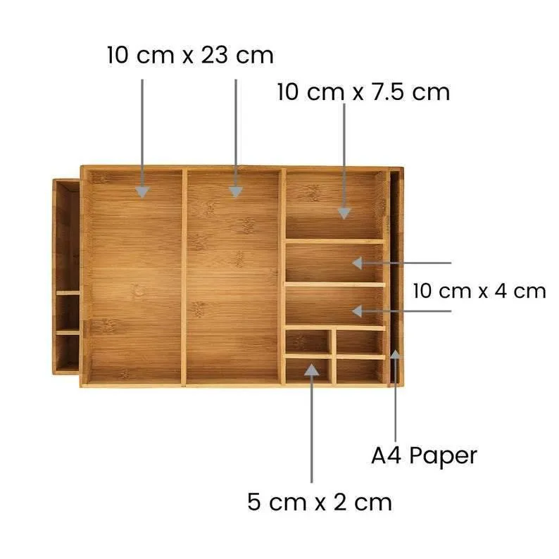 Polished Wooden Office Desk Supplies Organizer