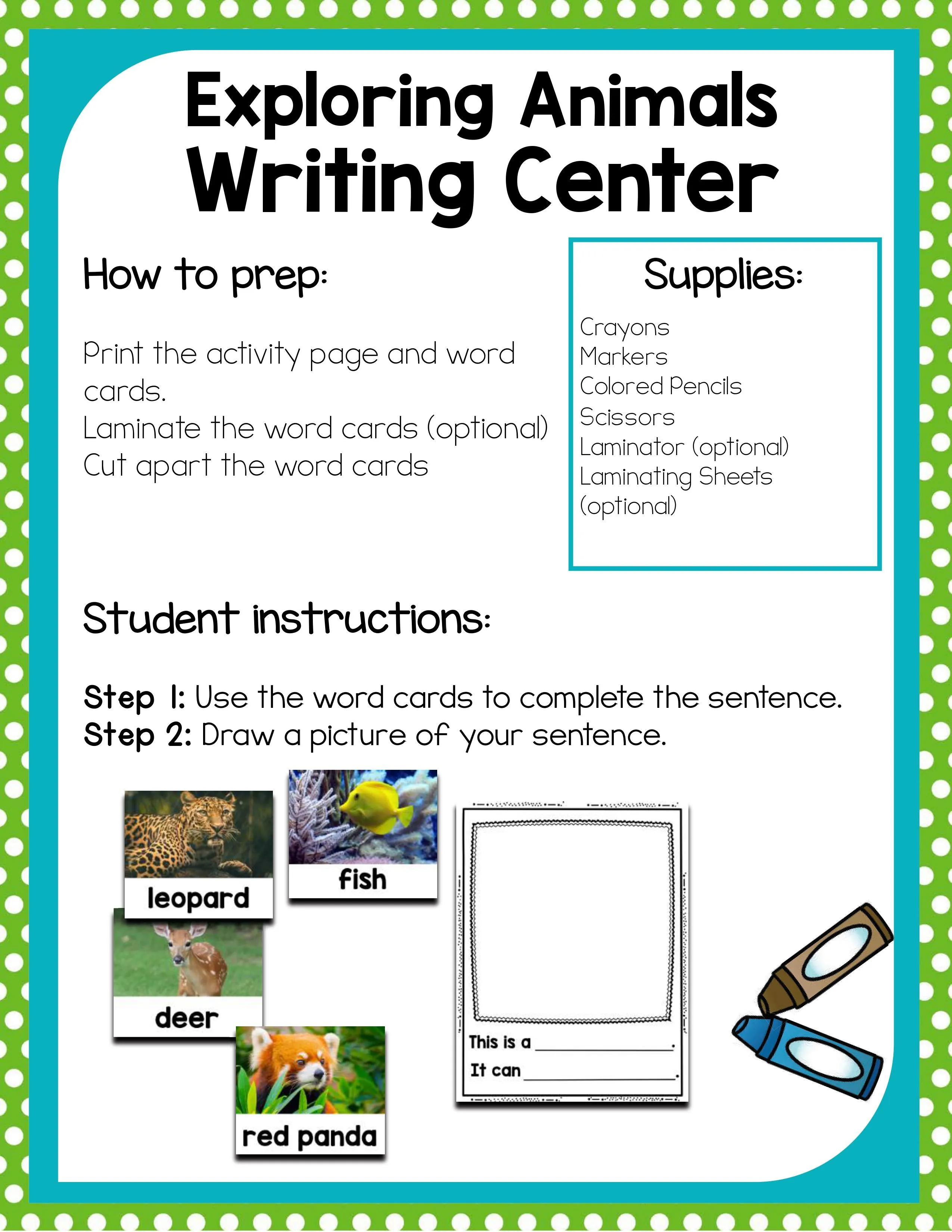Preschool Animal Theme Activities