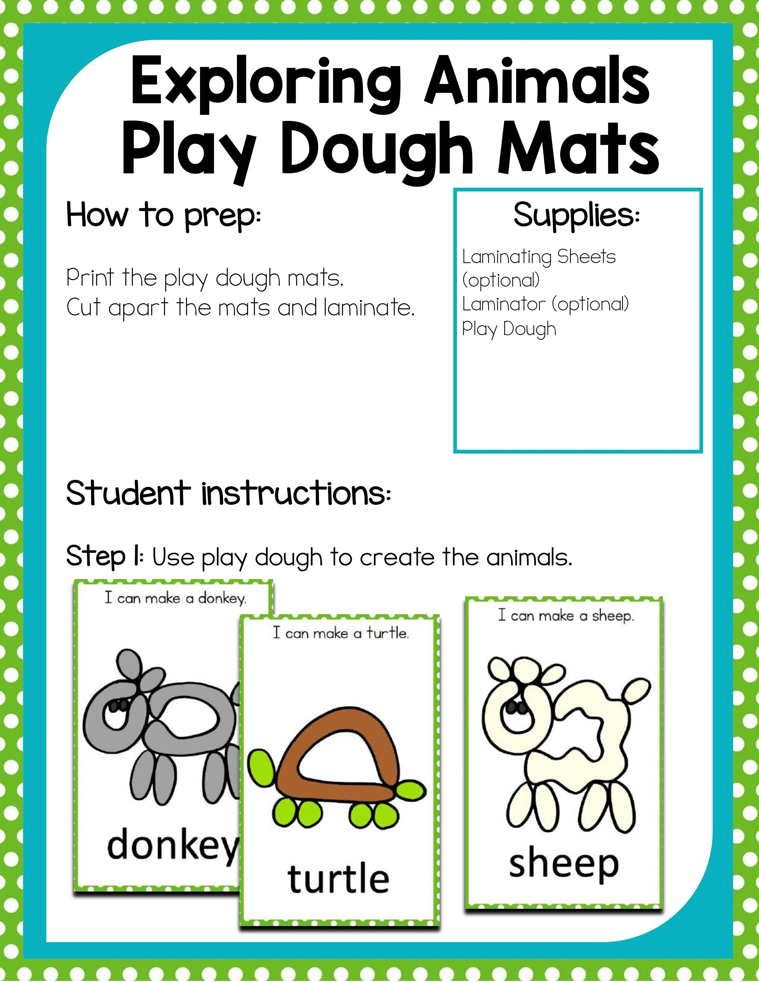 Preschool Animal Theme Activities