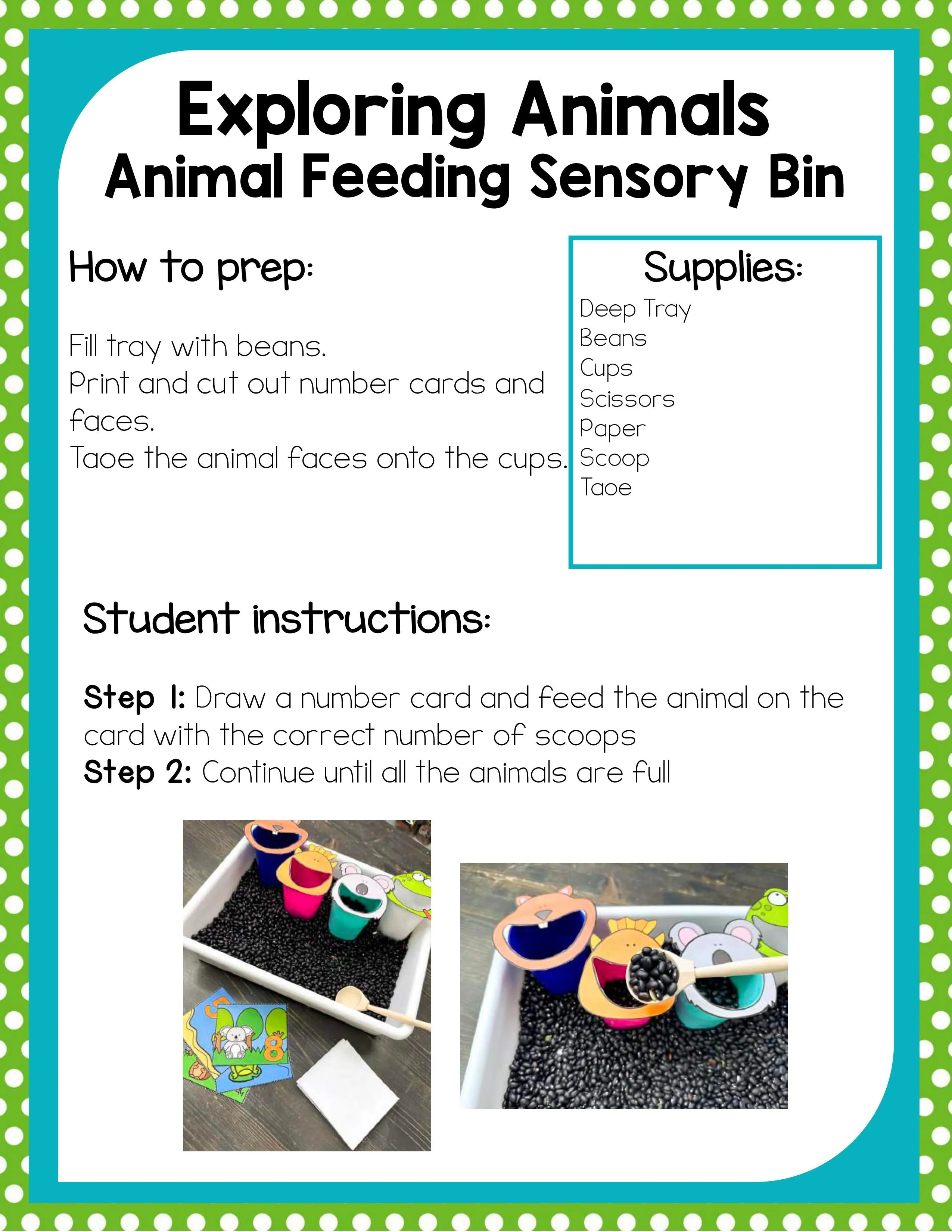 Preschool Animal Theme Activities