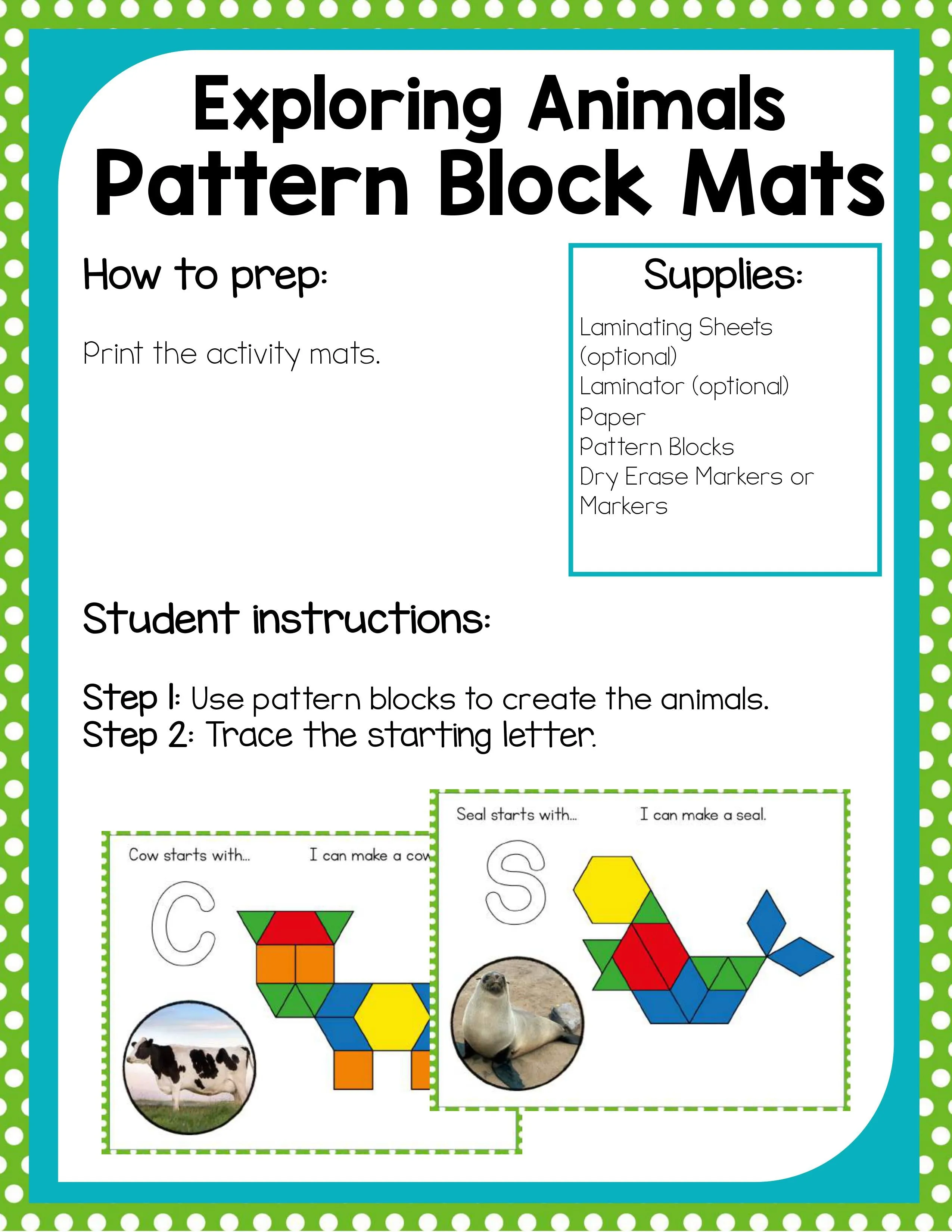 Preschool Animal Theme Activities