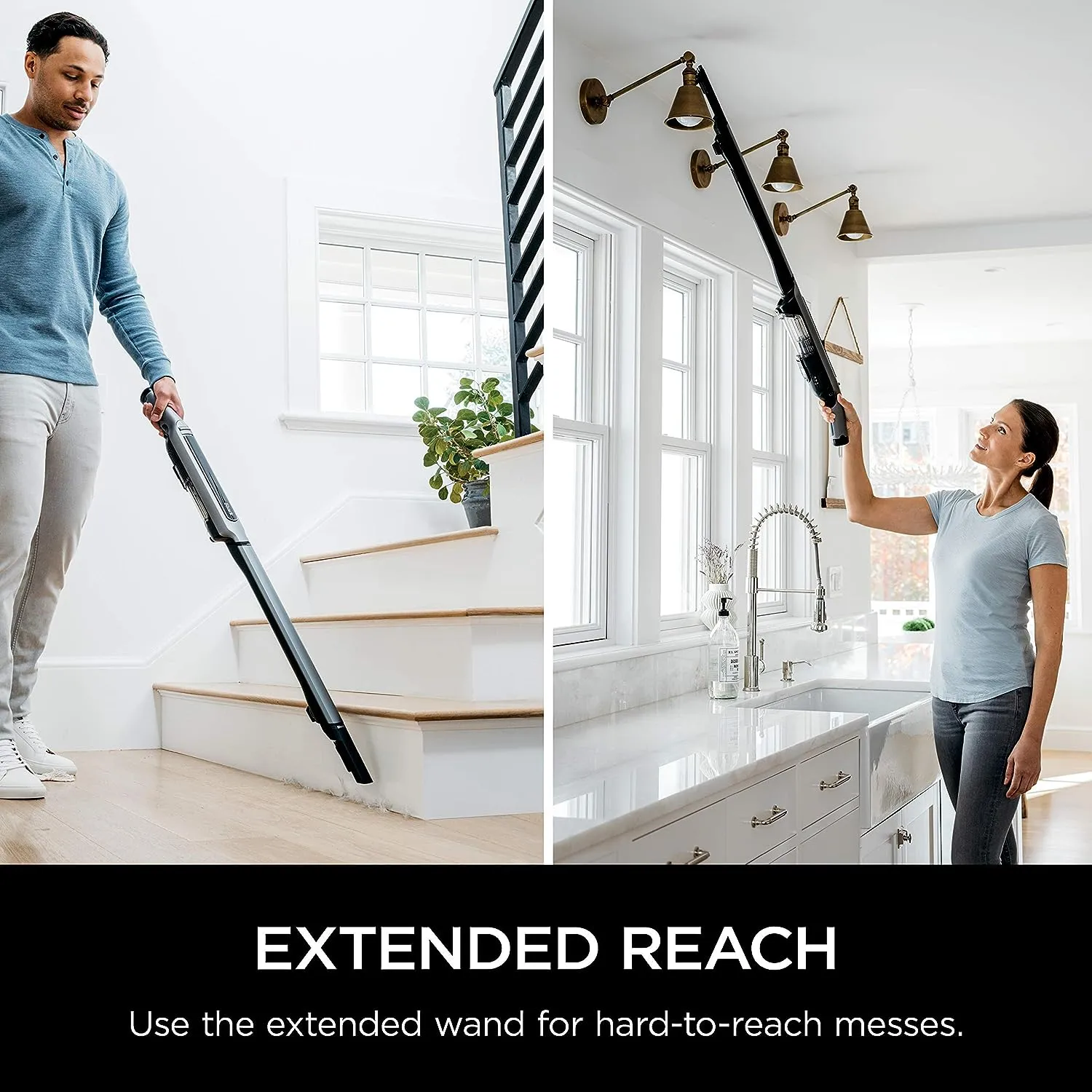 Shark WANDVAC System WS632 Ultra-Lightweight Powerful Cordless Stick Vacuum with Charging Dock, Grey