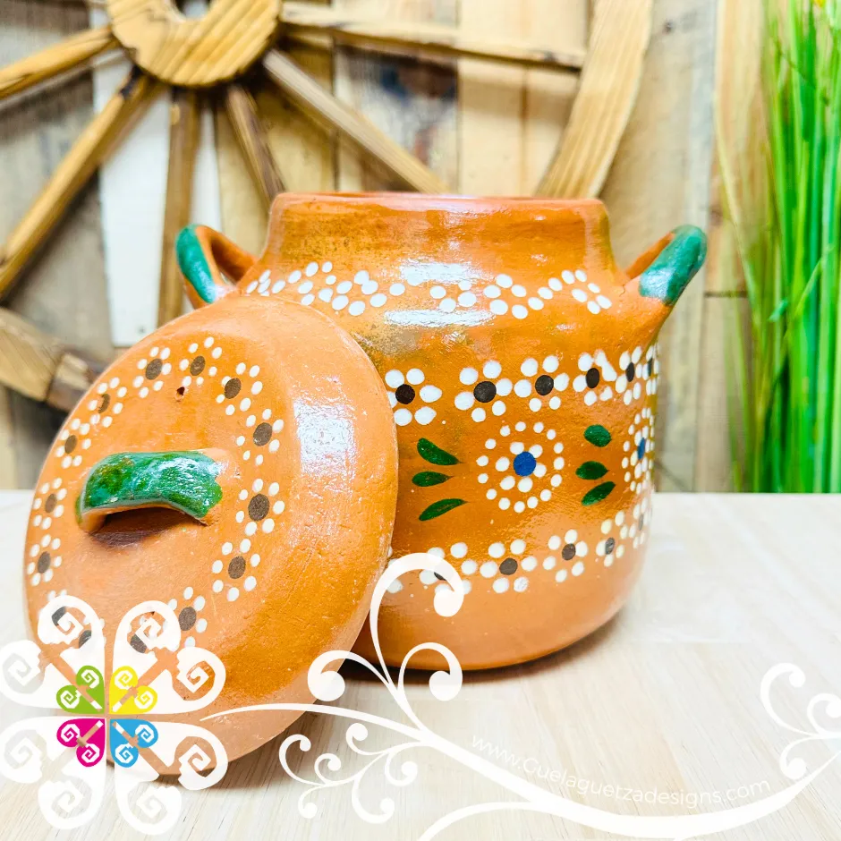 Small Capula Sencillo Olla de Barro Con Tapa - Capula Sencillo Clay Kitchen