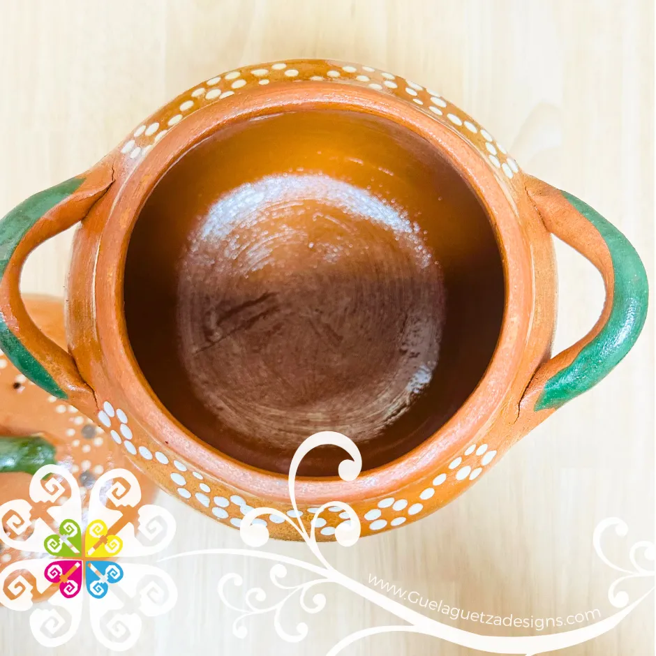 Small Capula Sencillo Olla de Barro Con Tapa - Capula Sencillo Clay Kitchen