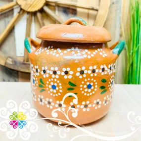 Small Capula Sencillo Olla de Barro Con Tapa - Capula Sencillo Clay Kitchen