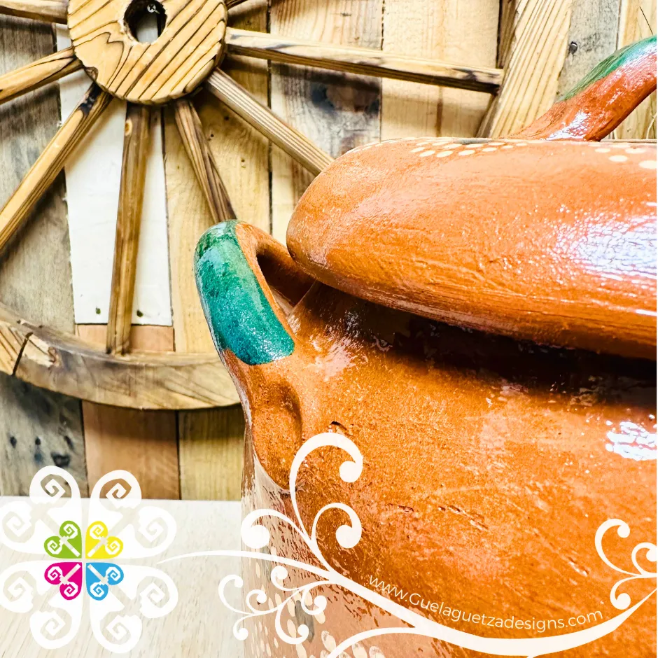 Small Capula Sencillo Olla de Barro Con Tapa - Capula Sencillo Clay Kitchen