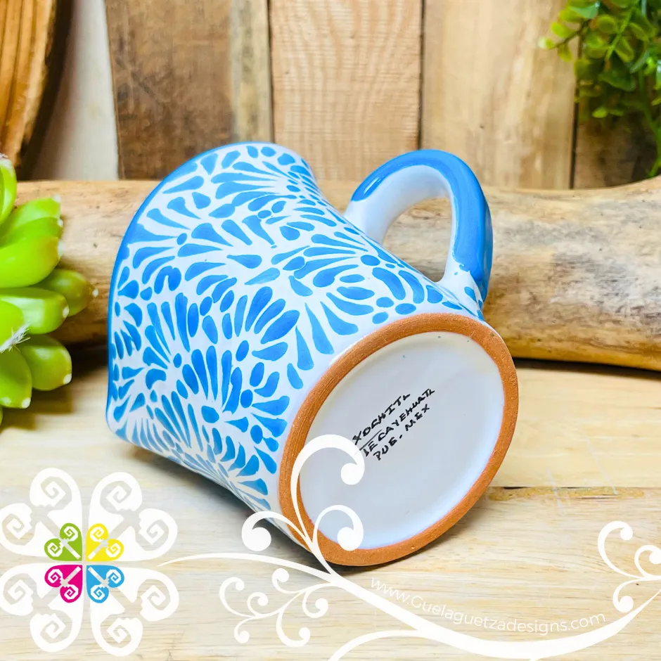 Small Light Blue Corazon Talavera Mug - Talavera Home