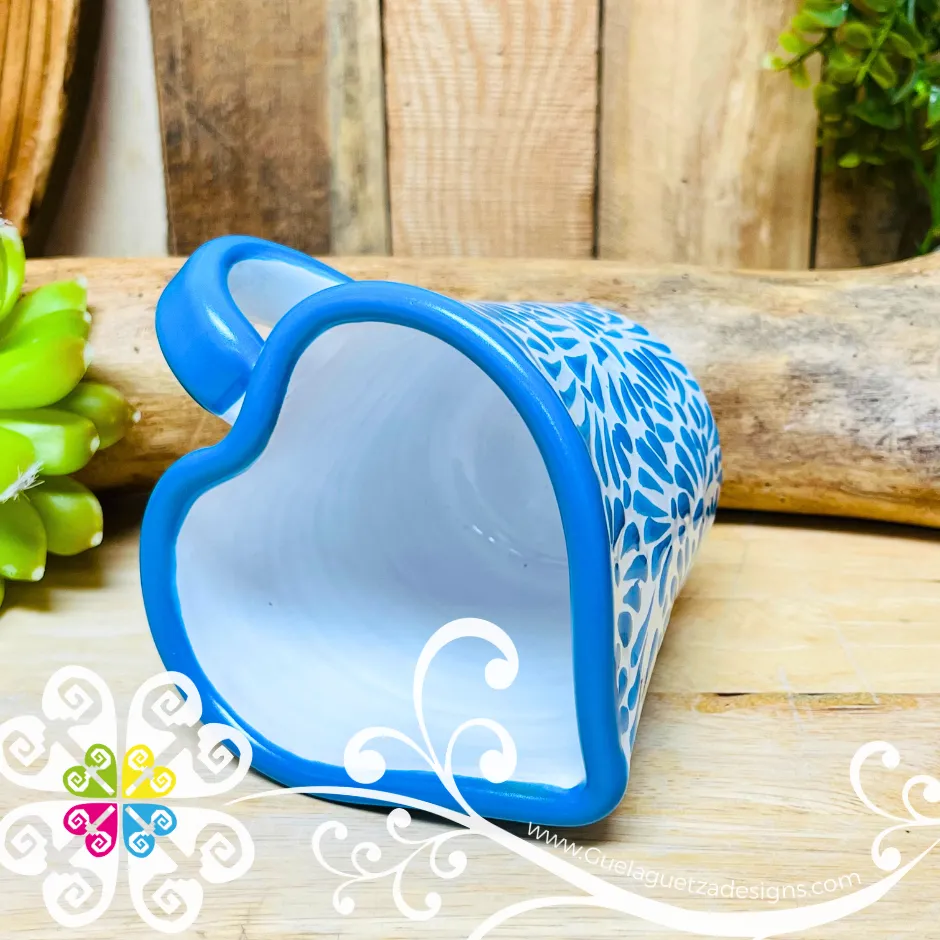 Small Light Blue Corazon Talavera Mug - Talavera Home