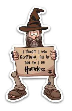 Sorting hat Homeless | Waterproof Vinyl Decal | 3.5in