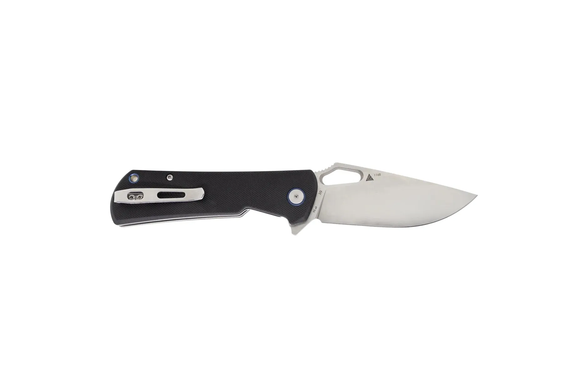 SRM 1168 Folding Knife 3.39in D2 Steel Blade w/ Black G10 Scales