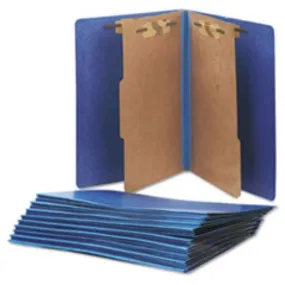 TOP TAB CLASSIFICATION FLDRS, LTR, 6-SECTION, DK BLUE, 10-BX (5 BOXES PER PACK)