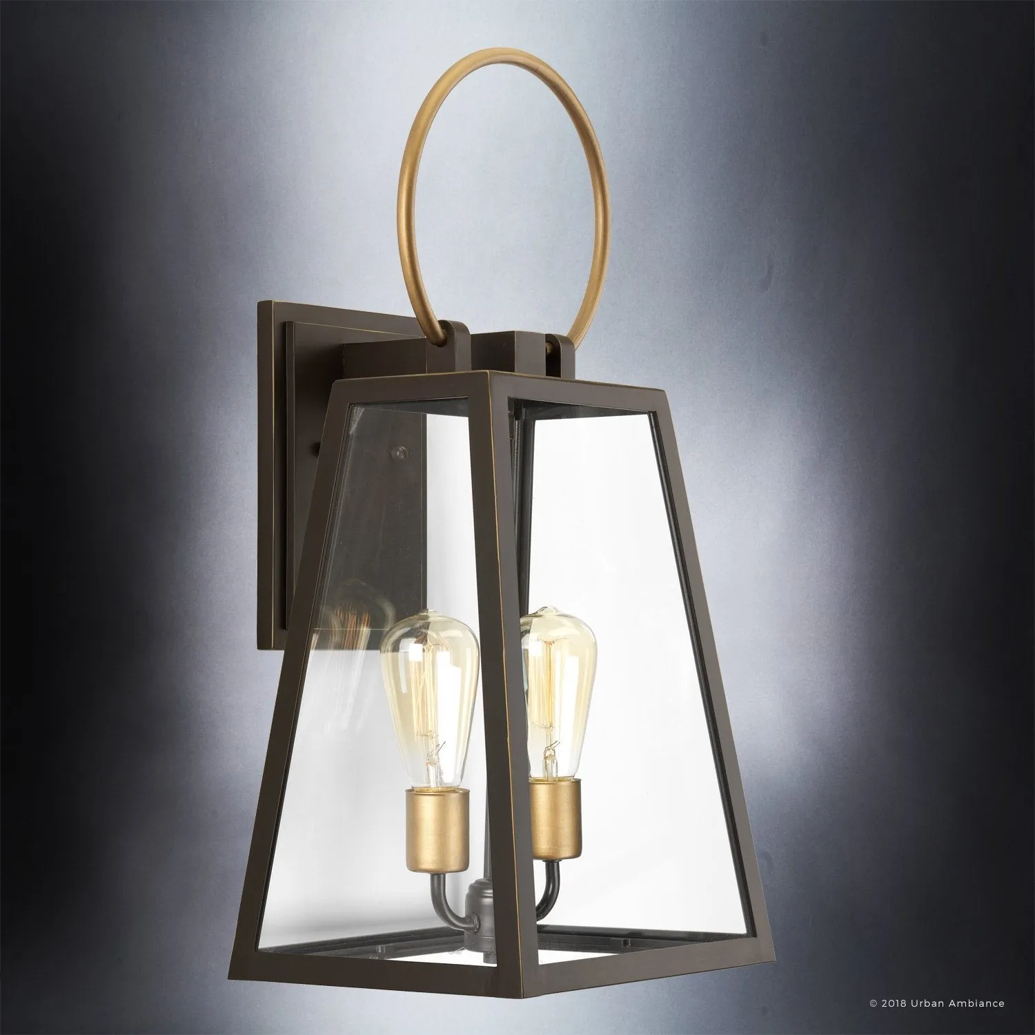 UHP1000 Modern Farmhouse Outdoor Wall Light, 23.625"H x 11.25"W, Olde Bronze Finish, Vicenza Collection