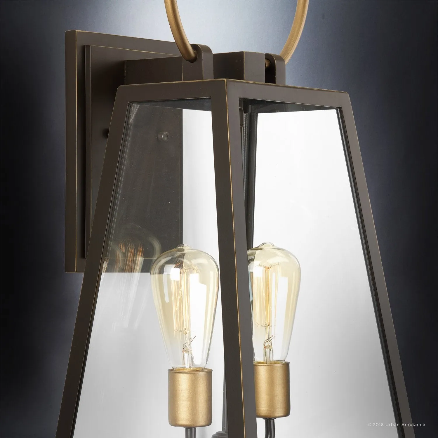 UHP1000 Modern Farmhouse Outdoor Wall Light, 23.625"H x 11.25"W, Olde Bronze Finish, Vicenza Collection