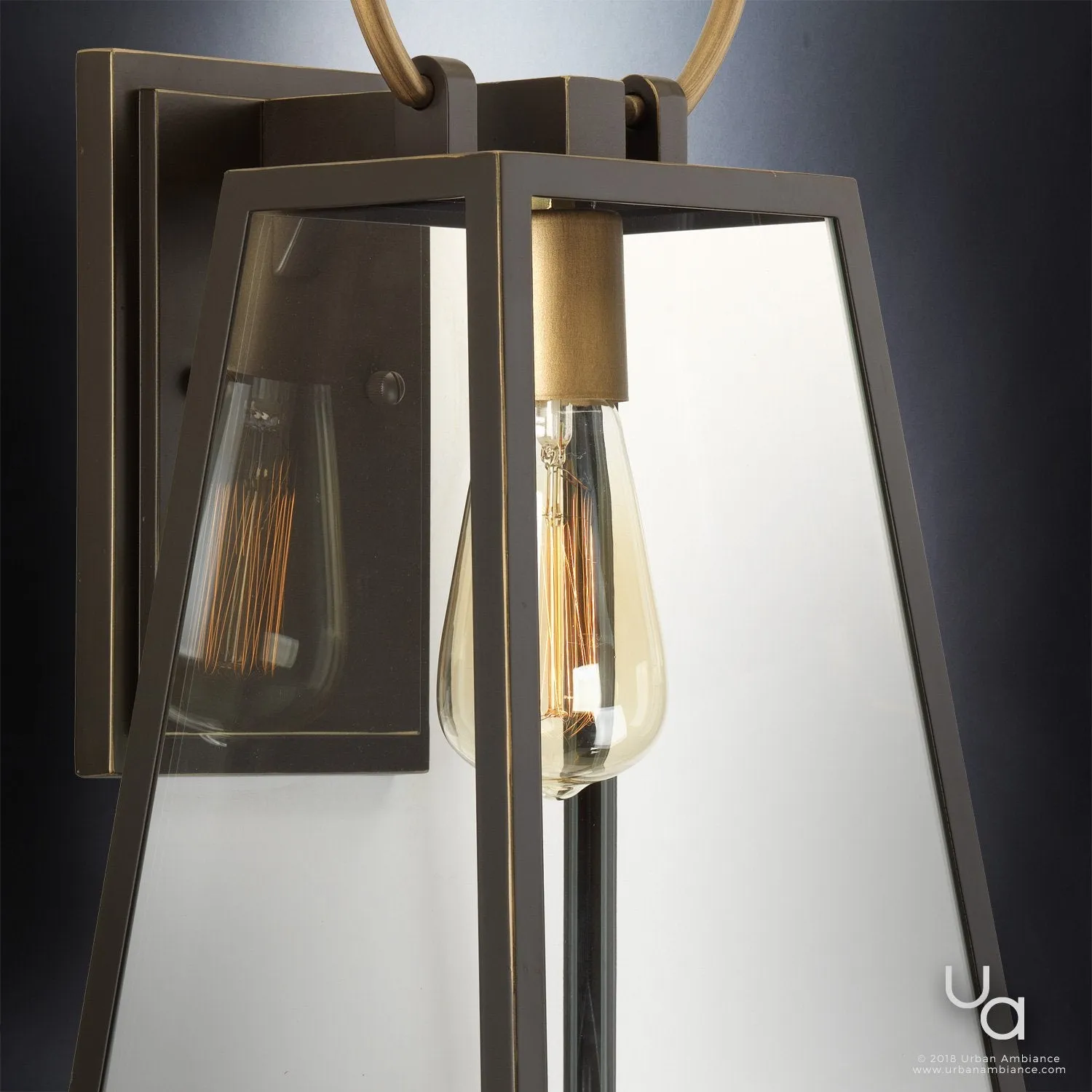 UHP1001 Modern Farmhouse Outdoor Wall Light, 18.875"H x 9"W, Olde Bronze Finish, Vicenza Collection