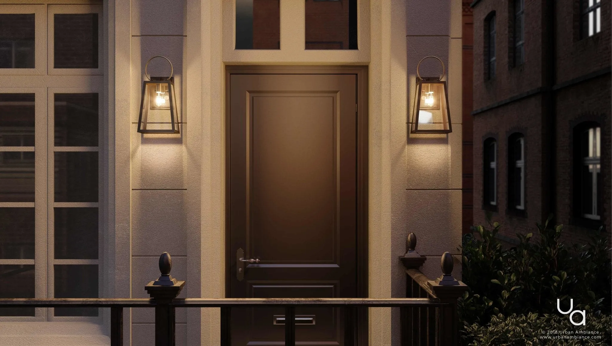 UHP1001 Modern Farmhouse Outdoor Wall Light, 18.875"H x 9"W, Olde Bronze Finish, Vicenza Collection