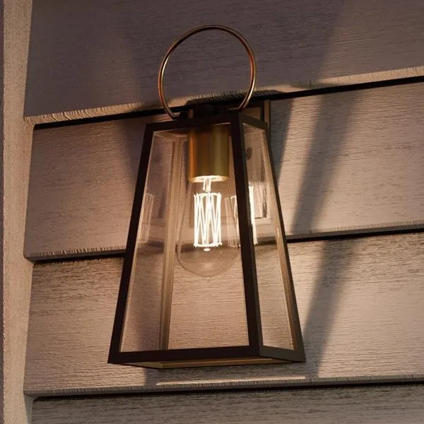 UHP1002 Modern Farmhouse Outdoor Wall Light, 15.125"H x 6.5"W, Olde Bronze Finish, Vicenza Collection