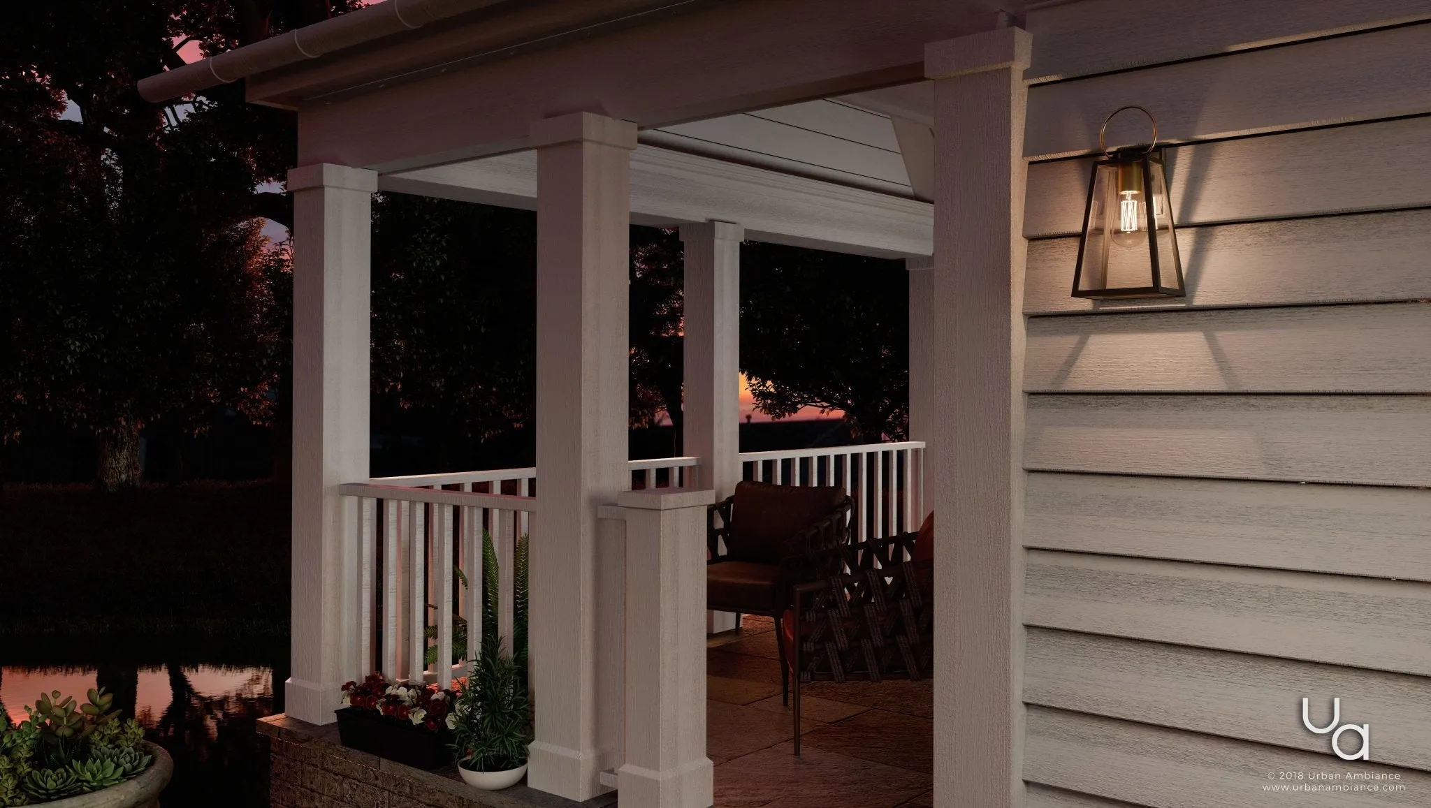 UHP1002 Modern Farmhouse Outdoor Wall Light, 15.125"H x 6.5"W, Olde Bronze Finish, Vicenza Collection