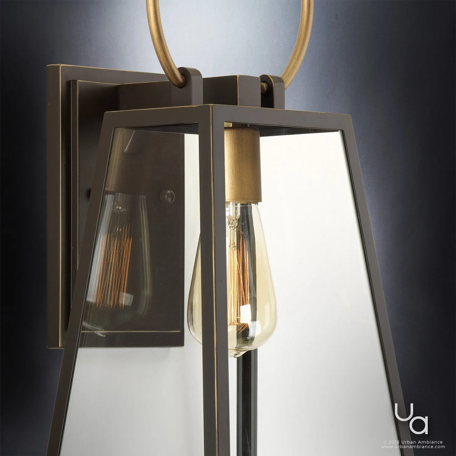 UHP1002 Modern Farmhouse Outdoor Wall Light, 15.125"H x 6.5"W, Olde Bronze Finish, Vicenza Collection