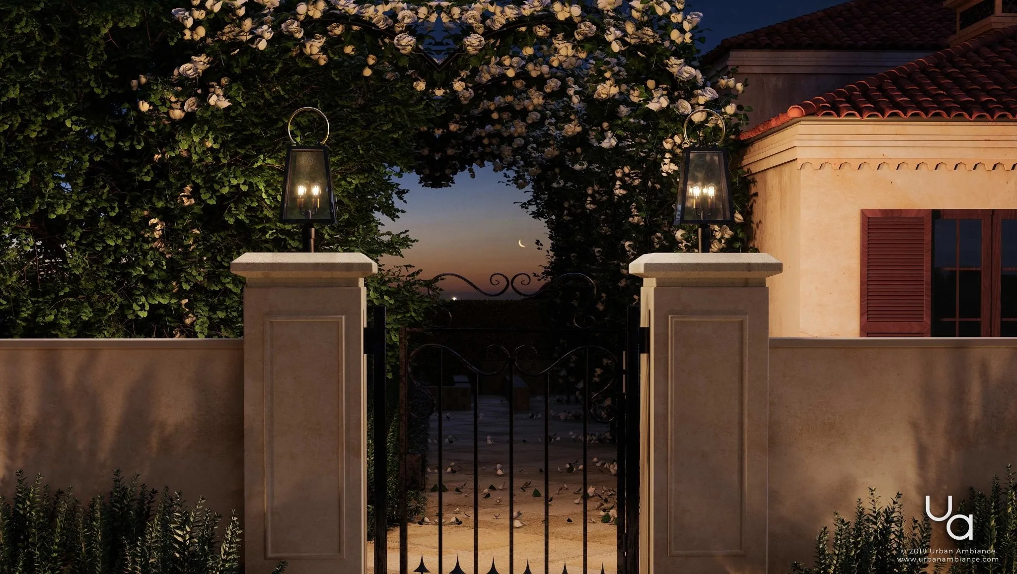 UHP1004 Modern Farmhouse Outdoor Post/Pier Light, 27"H x 11.25"W, Olde Bronze Finish, Vicenza Collection