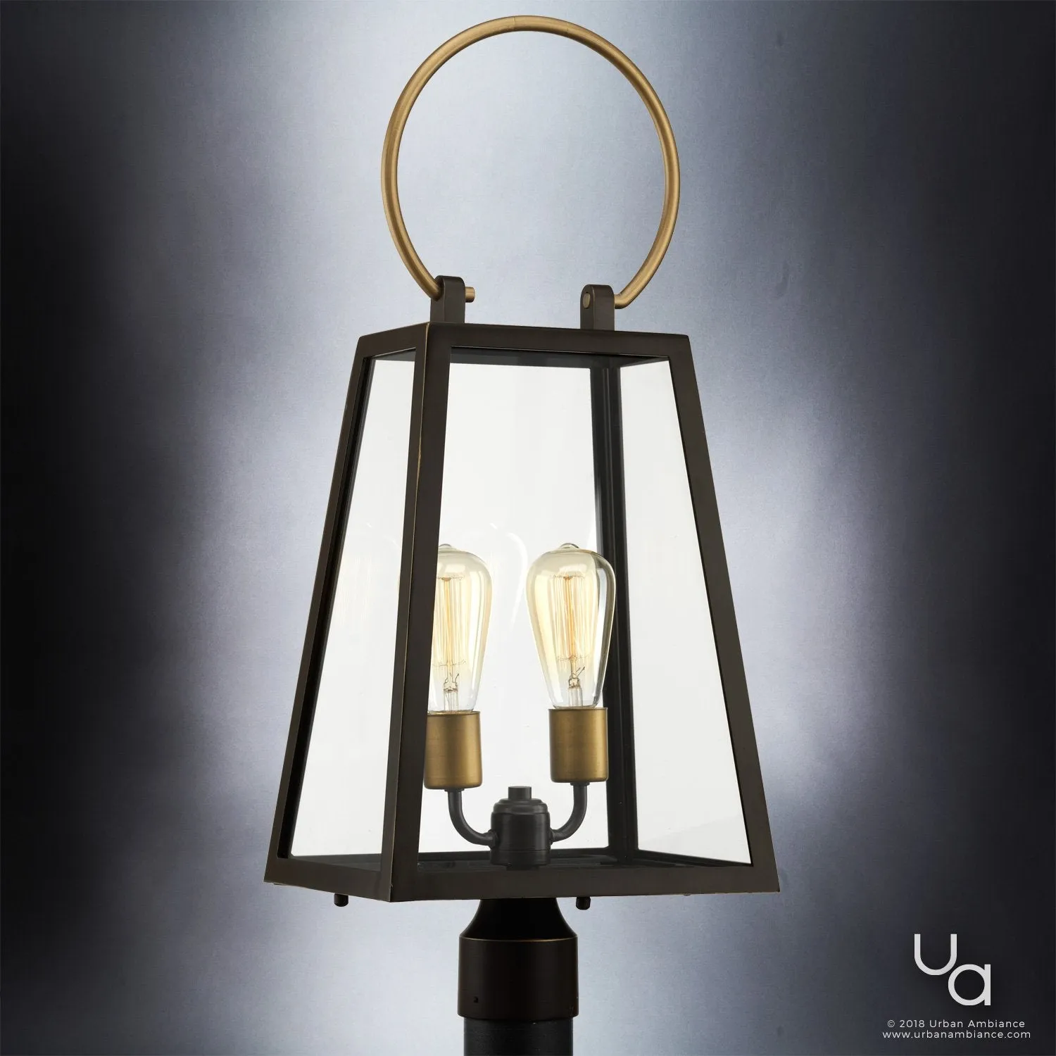 UHP1004 Modern Farmhouse Outdoor Post/Pier Light, 27"H x 11.25"W, Olde Bronze Finish, Vicenza Collection