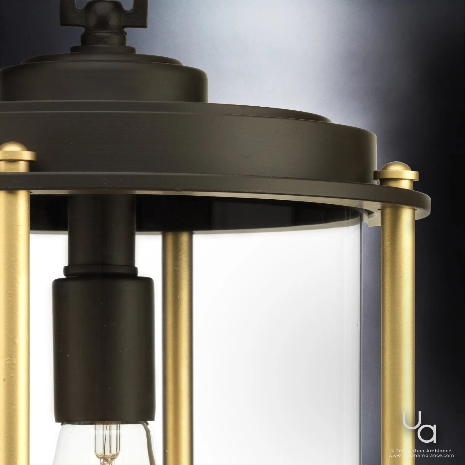UHP1092 Vintage Outdoor Pendant, 15-7/8"H x 9-3/4"W, Architectural Bronze, Durham Collection