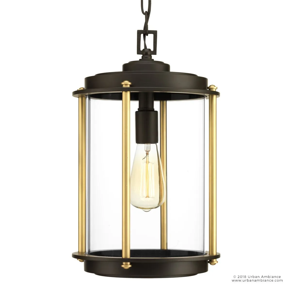 UHP1092 Vintage Outdoor Pendant, 15-7/8"H x 9-3/4"W, Architectural Bronze, Durham Collection
