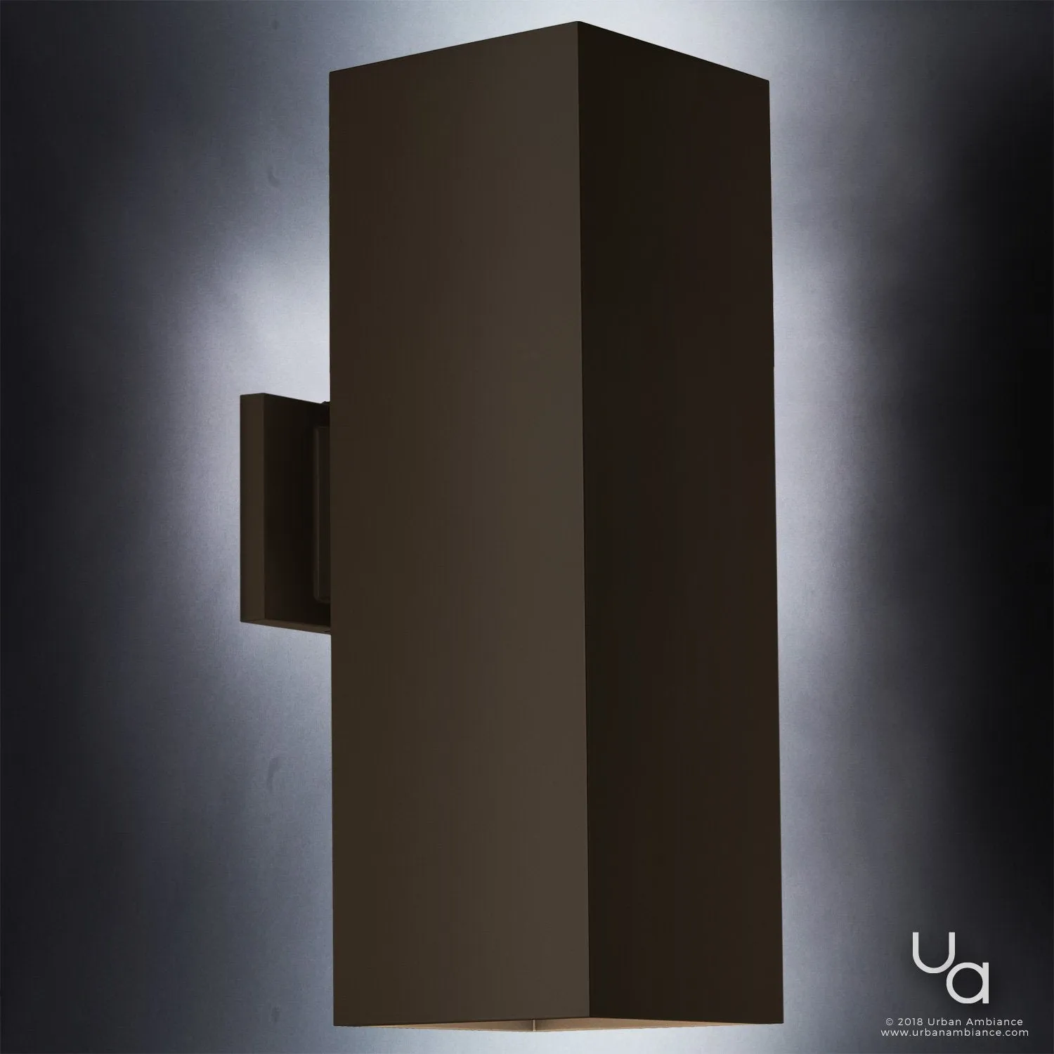 UHP1111 Minimalist Outdoor Wall Light, 18"H x 6"W, Olde Bronze Finish, Madrid Collection