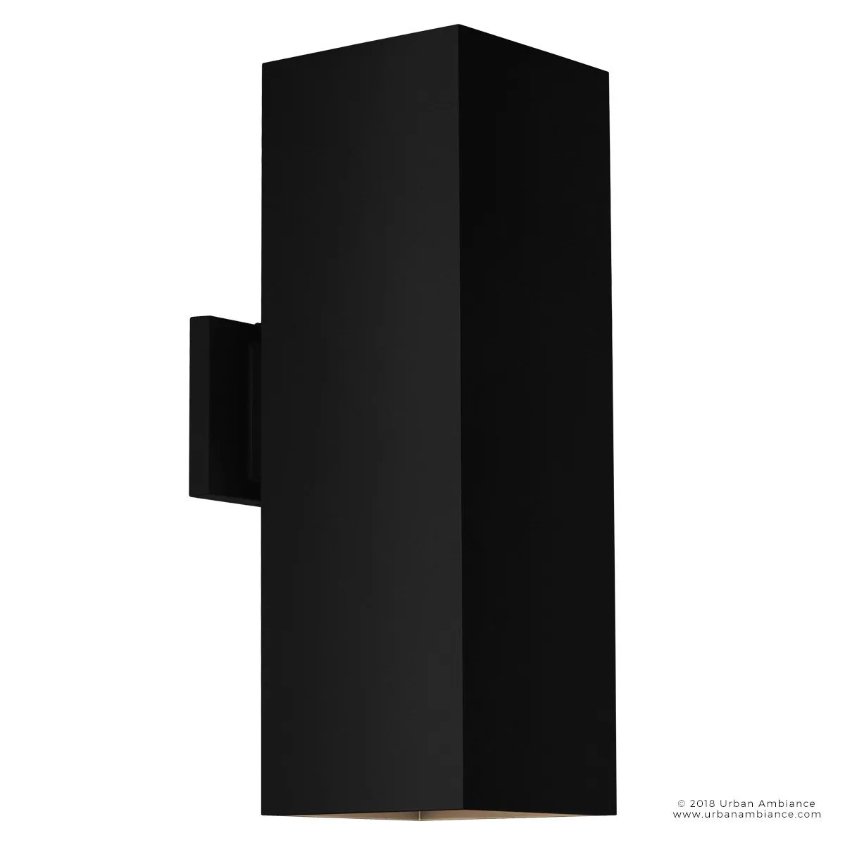 UHP1113 Minimalist Outdoor Wall Light, 18"H x 6"W, Midnight Black Finish, Madrid Collection