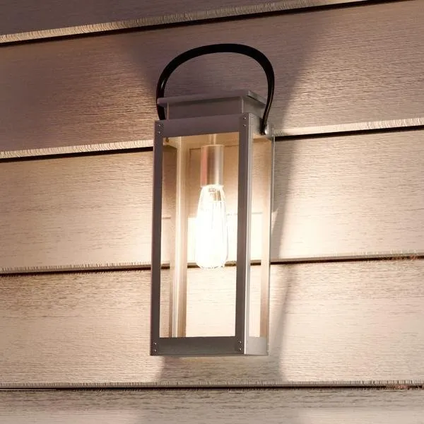 UHP1130 Modern Farmhouse Outdoor Wall Light, 15-7/8"H x 6-1/2"W, Stainless Steel Finish, Darwin Collection