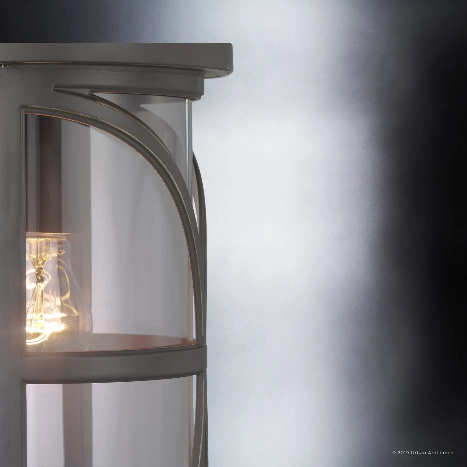UHP1182 Rustic Outdoor Pendant Light, 22" x 7-1/2", Olde Bronze Finish, Brussels Collection