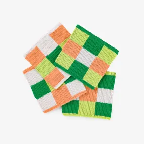 Verloop SQUARE SQUARE COASTER SET - PEACH LIME