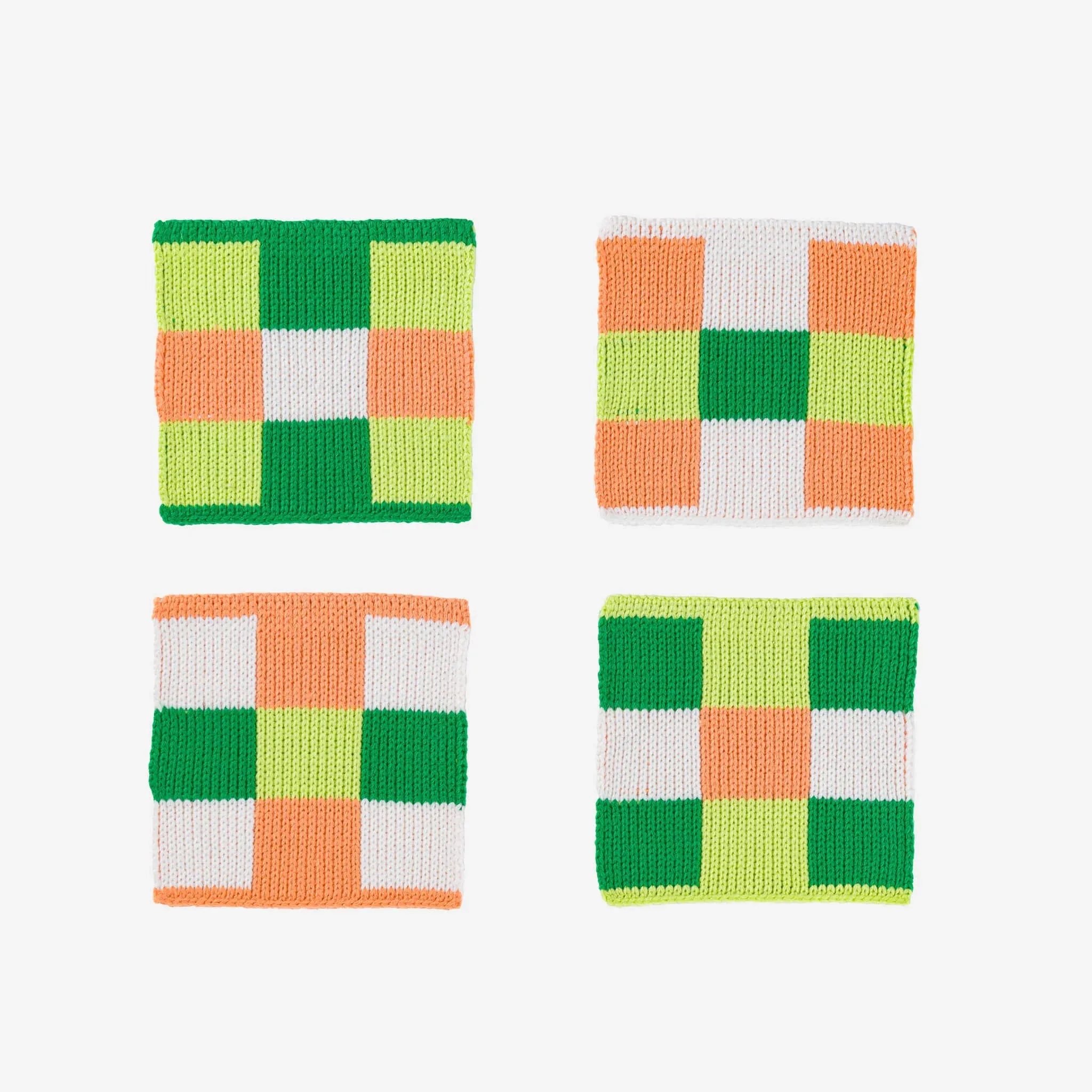 Verloop SQUARE SQUARE COASTER SET - PEACH LIME