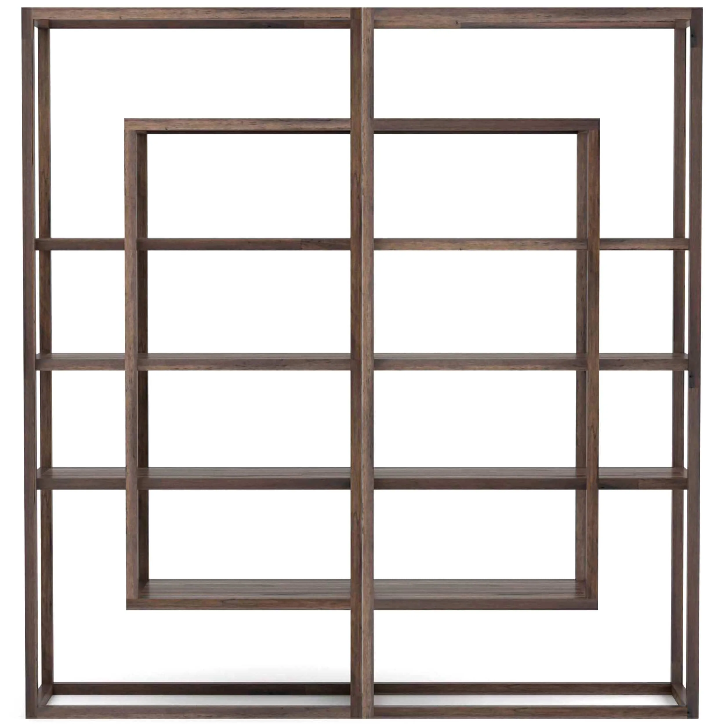 Waylon Double Bookshelf, Harvest Brown